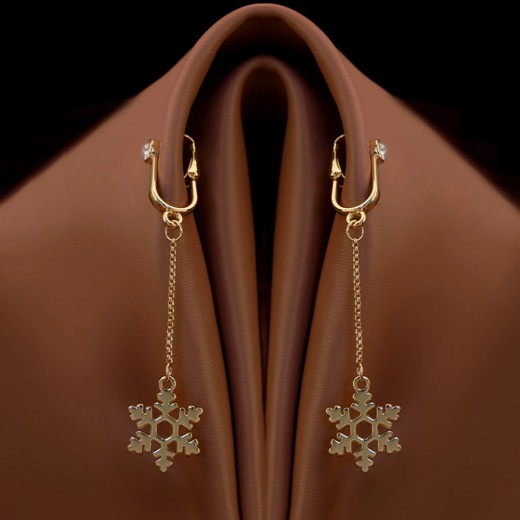 업코 논피어싱 클리토리스 악세서리 눈꽃 NON-PIERCED CLITORAL JEWELRY DANGLE WITH SNOWFLAKE | UPKO